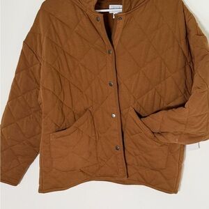 Time and Tru Tan Quilted Jacket Free People-like